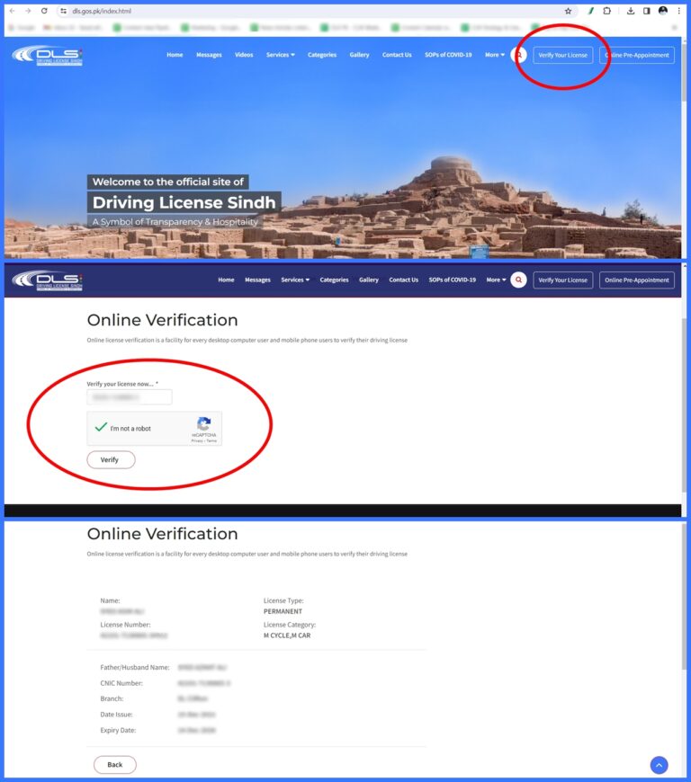 Driving License Verification Sindh (Driving License Verification Karachi)