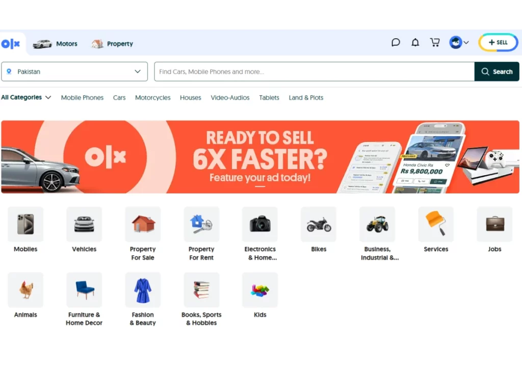 olx-homepage-website
