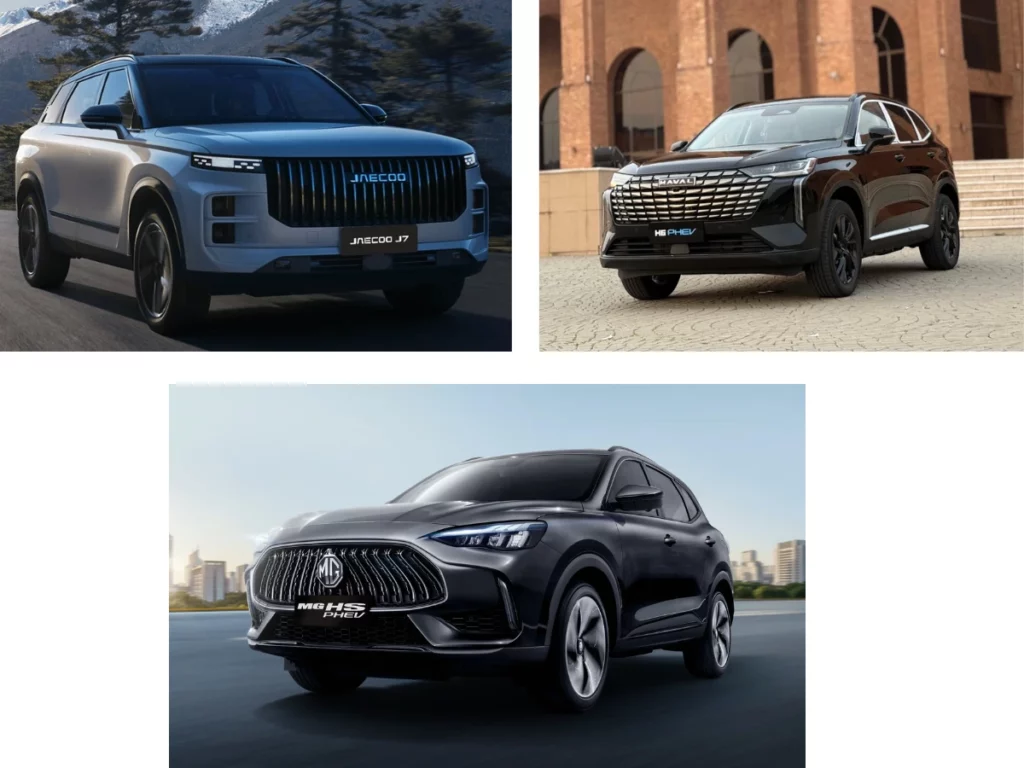 jaecoo-j7-phev-vs-haval-h6-phev-vs-mg-hs-phev-exterior